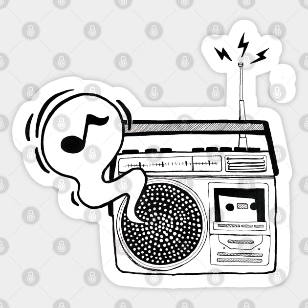 Retro radio Sticker by ncprocter